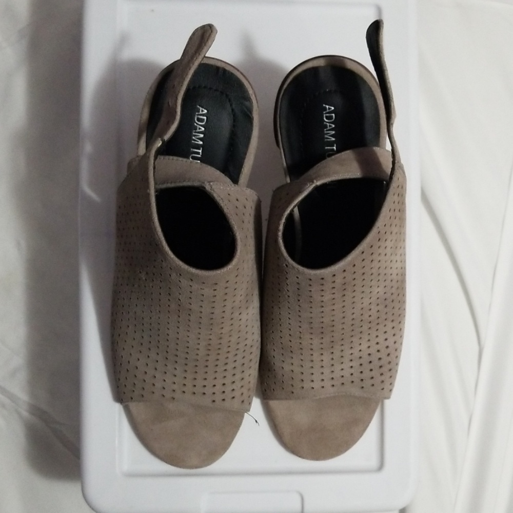 Adam Tucker Suede Slingback Open Toe